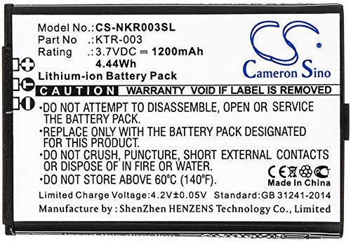CS-NKR003SL Akku 1200mAh Kompatibel mit [Nintendo] MWH710A01, New 3DS, NN3DS Ersetzt KTR-003