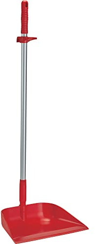 Vikan 56624 Upright Lobby Dustpan, Red