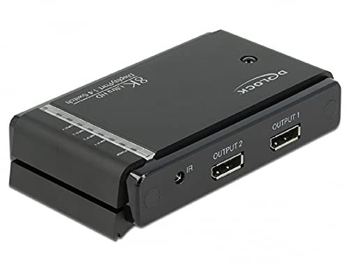 Delock DisplayPort 1.4 Switch 2 x 2 in zu 1 2 out Digital/Display/Video
