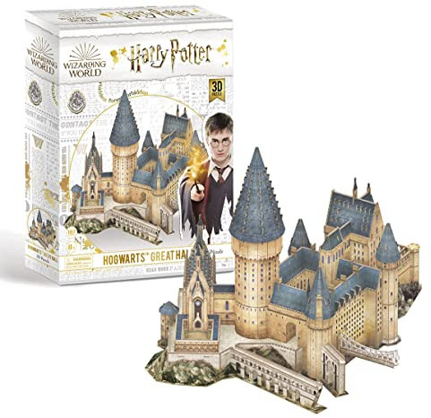 Revell 3D Puzzle 00300 I Harry Potter Hogwarts-Hall I 187 Teile I 4 Stunden Bauspaß für Kinder und Erwachsene I ab 8 Jahren I Die Schauplätze von Harry-Potter selber zusammen Bauen