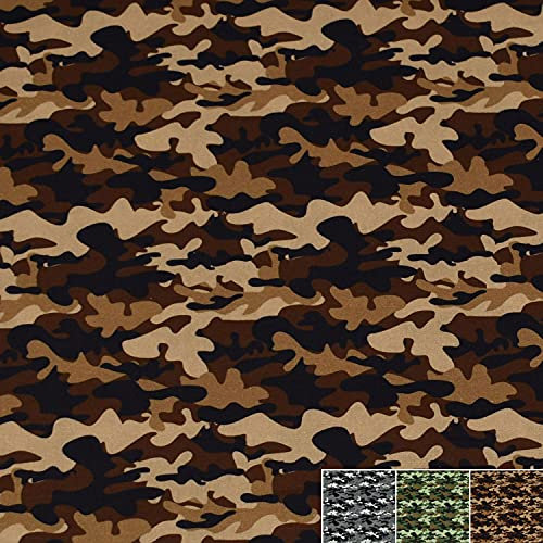Baumwollstoff Camouflage, braun (Länge am Stück: 50cm x Breite: 147cm)