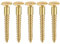 sourcing map Holzschrauben M4 x 40 mm Schlitz Flachkopf Messing Selbstschneidende Schraube 100 Stück