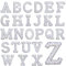 LUTER 26pcs Iron on Letters Patches, Rhinestone White Letter Patches for Clothing A-Z Alphabet Patches Sew on Pearl Letter Patches for Jackets Jeans Pants Hats Bags