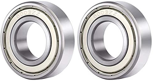 2 Stück 6003 ZZ Kugellager 17 mm x 35 mm x 10 mm doppelt geschützte Rillenkugellager für DIY, Drehbänke, Motoren, 3D-Drucker, Fräsmaschinen, verschiedene mechanische Geräte, etc.