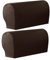GUYIRT Armlehnenschoner, PU-Leder-Stretch Sofa Armkappen Wasserdichter Anti-Rutsch Möbel Protector Couch Stretchy Praktische Protektoren, 2er-Set-Dunkelbraun