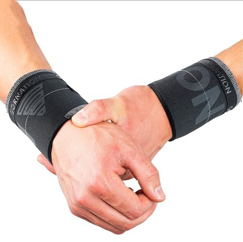 GORNATION Handgelenk-Bandagen, Performance Wrist Wraps für Fitness, Calisthenics & Kraftsport, Bandagen für Gym, Handgelenkstütze, Wickel-Bandagen - 1 Paar