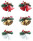 Zsail Adornos de campanas de Navidad blancos, rojos y dorados, adornos de Navidad para árbol de Navidad, campanas de Navidad para decoración de fiestas de Navidad (dorado, blanco, rojo)