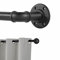 Barra de Cortina Negra Extensible, Barras Cortinas Estilo Industrial Metal, Se Pueden Instalar Paredes o Techo, Barra para Cortinas de Dormitorio/Habitacion/Salon/Ducha, 67-122 cm.(67 cm - 122 cm)