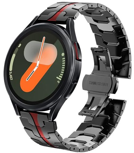 WINGLE Cinturini in metallo per Samsung Galaxy Watch 7 6 5 4 Band Watch 6 Classic/5 Pro/4 Classic/FE Band Men 47 mm 43 mm 46 mm 42 mm 45 mm 44 mm 40 mm, 20 mm cinturini in acciaio inox Galaxy Watch 3