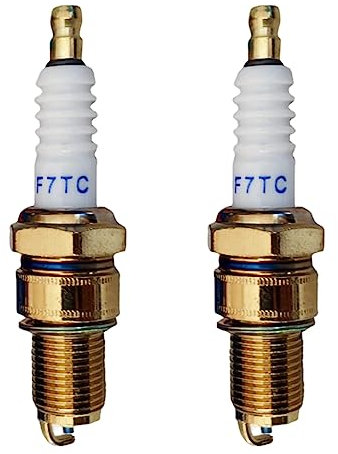 Candela Accensione,Ricambi per la Sostituzione della Candela,Candela F7TC,Candela ad Elettrodo,Candela del Tosaerba,Candela del Motore,Candela con Elettrodo Metallico,Candela in Metallo 2 PCS Tokaneit