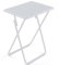 AAMEN Metal Folding Table - Multi-Purpose Coffee Table, TV Tray, Lightweight Portable Snack Table, Desk (40x50x80cm) (White)