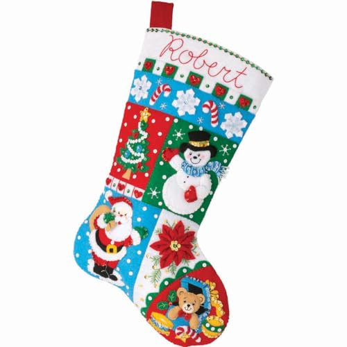 Bucilla, 89604E Patchwork, Filz-Applikation, 45,7 cm, perfekt für Bastelarbeiten, Kunst und Handwerk