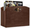 PreTidy Porte-revues pliable au sol - Panier de rangement pour journaux - Organisateur pour documents de maison - Marron