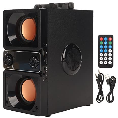Home Theater Subwoofer Sub, Plug and Play Wireless Front, 4 Full Range Strong Magnetic Speakers, Digital Amplifier for Powerful Home, Theater Bass in Black