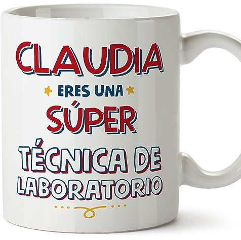 MUGFFINS Tazas Personalizadas para TÉCNICA DE LABORATORIO mujer - En Español - Eres Súper - 11 oz / 330 ml - Regalo Personalizable original y divertido