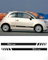 Adesivo auto Strisce decorative, set di adesivi a strisce laterali per Fiat Abarth 500 595 (black)