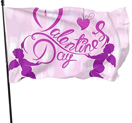 Außenbanner 90X150cm Liebe Süße Engel-Taube Hanging Flag Premium Garten Banner Personalisierte Fahnenkette Flaggen Für Veranda Feiertage Party