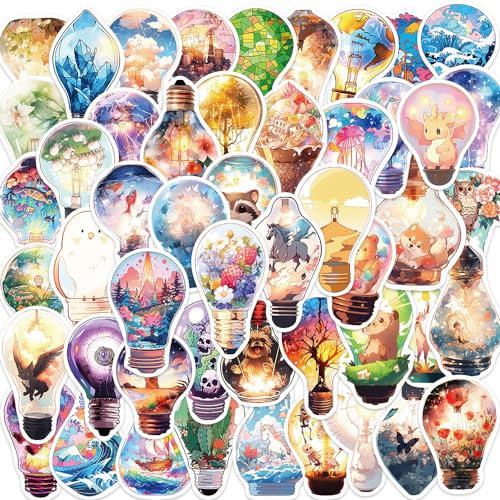 RGBEE Aesthetic Aufkleber 50 Stücke, Wasserfeste Klein Vinyl Graffiti Sticker für Laptop MacBook Koffer Helm Motorrad Skateboard Auto Fahrrad Scrapbook Kawaii Sticker Set Stickerbomb