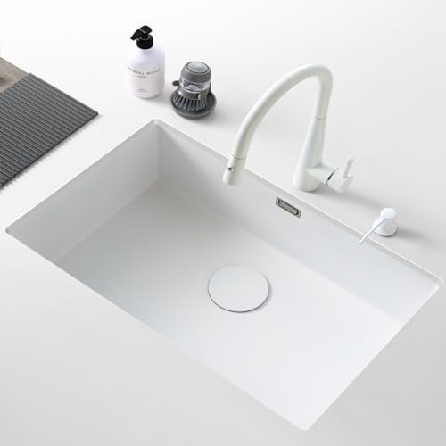 Fregadero Cocina 1 Seno De Acero Inoxidable 304 Blanco Leche，profundidad Del Fregadero Cocina De Cocina De 22 Cm，fregadero Cocina 1 Seno Con Escurridor，fregadero Bajo Encimera，fregadero Camper (Size