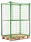 HEMMDAL Palettenaufsatz mit Klappe | 800 kg Tragkraft | HxBxT 160 x 120 x 80 cm | Grün | 10 x 10 cm Maschenweite | Euro-Paletten | Gitteraufsatzrahmen aus Stahl | stapelbar | Steckkonstruktion