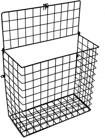 Letterbox Cage Door Mounted Mail Box Letter Guard Basket Post Catcher Black