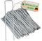 WDB - Anti-Rost Erdanker aus Stahl - Stabile Bodenanker für Unkrautvlies, Gartenvlies, Zaun & Camping - Befestigungsanker 150 x 25 mm Ø 2,9 MM - 100 Stück