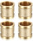 4 Pz Manicotto in Ottone, Raccordo Filettato 3/4 IG/IG, 3/4 Femmina a 3/4 Femmina BSP Filettatura in Ottone, Raccordi in Ottone, Connettore di Accoppiamento per Tubi Impianti Riscaldamento