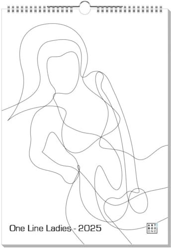 artboxONE Kalender 2026 One Line Ladies Wandkalender A3 2026 Abstrakt