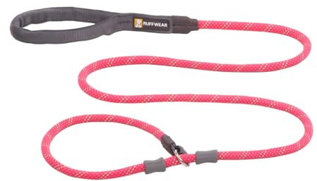 RUFFWEAR Just-a-Cinch 2-in-1-Hundeleine und Hundehalsband, 1,5 m Lange Hundeleine ohne Zug, leichte und robuste Hundeleine, Fireweed Pink