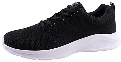 Herren Schuhe Business Stiefeletten Mode Sommer Herren Mesh atmungsaktiv Komfort Flat Lacup Casual Hässliche Schuhe Herren (Black, 42)