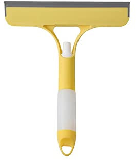 CHDWEY Escobilla de Goma Cleaner Wipe Shower Screen Clean Bathroom Scraper Home Gadgets Table Tools Rag Useful Household Kitchen Accessories(Yellow)