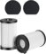 SINCHEREU Filtri per Aspirapolvere,Filtro Filtri di Ricambio per aspirapolvere Ariete Electric Broom Handy Force 2761 2759,4 Filtro e 4 Spugna (4)