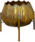 Alfie Francis Large Decorative Indoor Plant Pot Cover Holder Art Deco Gold Metal Planter for Artificial Plants Houseplants Pampas Grasses