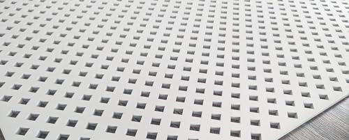 Wooden Nevada mesh laser cut in 6mm thick mdf decorative panel for radiator covers, partition walls and home made cabinets Diamond pattern (D7). Made in the UK (Primed white, 1200mm x 620mm)