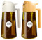 YARRAMATE Spruzzino Olio in Vetro Luce Blocco Scuro Verde per Friggitrice Aria 2 in 1 da 2, 470 ml Dosatore d'Oliva Bottiglia e Oliera Spray da Cucina, Nebulizzatore (Bianco e Arancione)