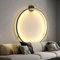 AstrizLamp Kreis Wandleuchte 100cm Schwarz Minimalistische Runde Wandlampe Große Indirektes Licht Dimmbar Wohnzimmer LED Ring Wandleuchten verdrahtet, für Geschäft Büro Cafe Flur Arbeitszimmer