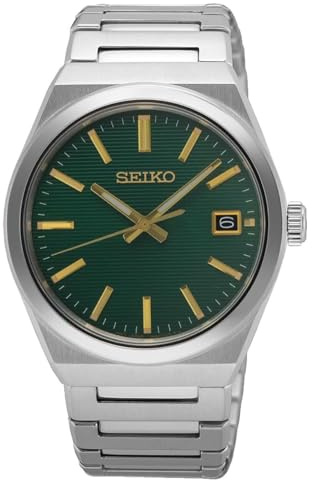 Seiko Essential Time (38.9mm) Forest Green Dial/Stainless Steel Bracelet SUR601P1