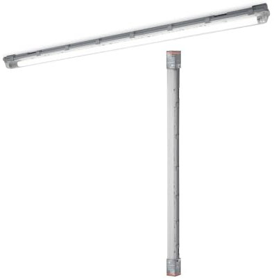 OSRAM Submarine luminaria estanca interconectable 150 cm, gris, IP65, para garajes y sótanos