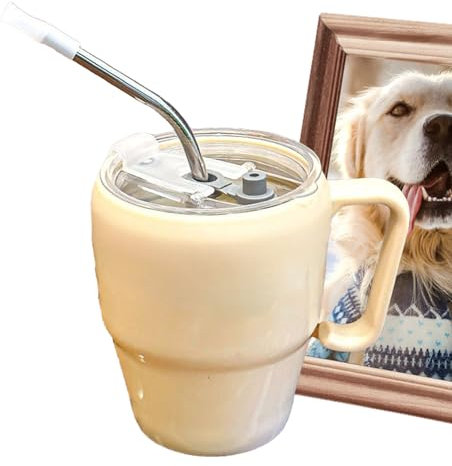 Bohany Gobelet avec couvercle et paille, personnalisable avec impressions pour boissons, tasse paille, boissons froides chaudes avec poignée pour mariage, pique-nique, camping, restaurant cuisine