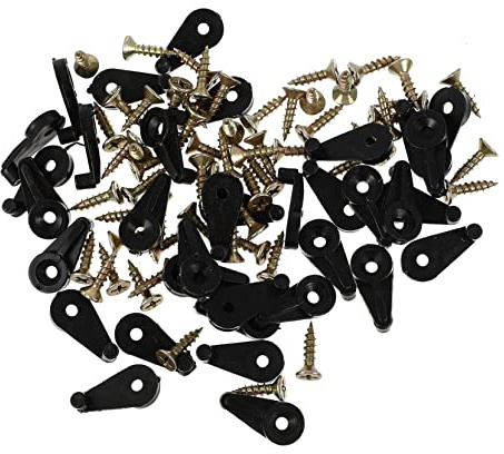 CTIRCHIU 50pcs Plastic Glass Retainer Clips Mirror Fixings No More Nails Tape Heavy Duty Mirror Hooks for Wall Mounting