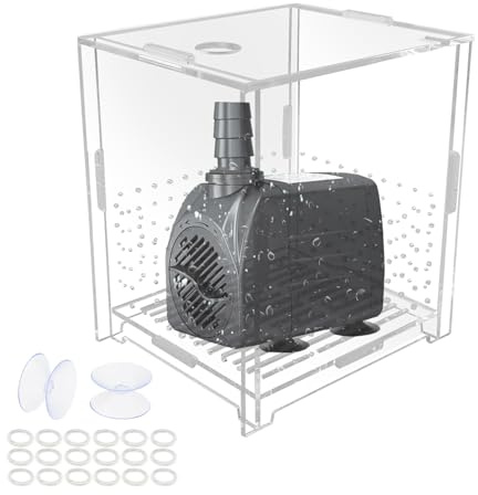 Small Pond Pump Cover, Fish Water Tank Protective Case, Acrylic Protective Cover For Outdoor Pond Filter, Water Filter Pump, Outdoor Pond, Garden, Swimming Pool, Fish Tank (4.3 “X3.5 ”X5.1)