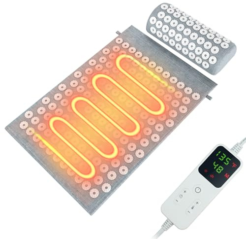 AICNLY Acupuncture Heating Mat – Acupressure & Heat Therapy Pad for Back Pain Relief, Muscle Relaxation, Stress Reduction & Improved Circulation