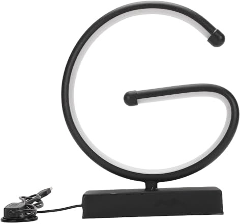 JTLB LED -Tischlampe mit G -förmiges Design, Minimalistisches Nachtlicht für Schlafzimmer, Studienzimmer und Wohnzimmer, Moderne Nachttisch -Schreibtischlampe, Dekorative Home Office