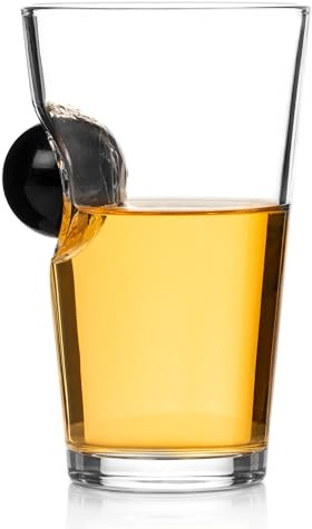 Bar Bespoke Sports Fan Pool Ball Beer Glass with Embedded Pool Ball
