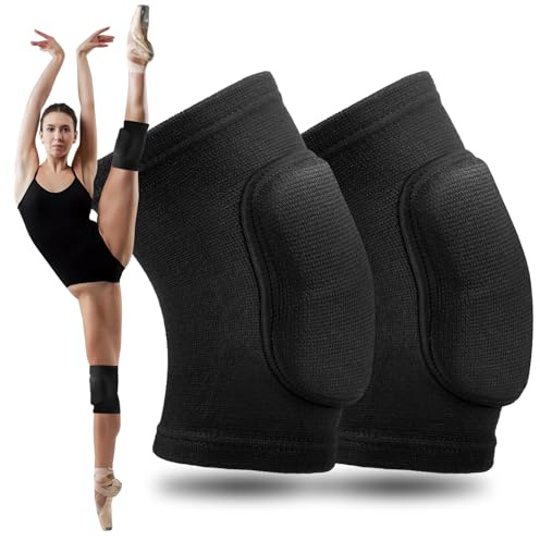 1 Par Rodilleras Voleibol, Circunferencia del Muslo 32–46 cm, Unisexo | Evita Colisiones, Esponja Espesada, Rodilleras para Baile, Patinar, Baloncesto, Fútbol (Talla M, Peso: 45–60 kg)