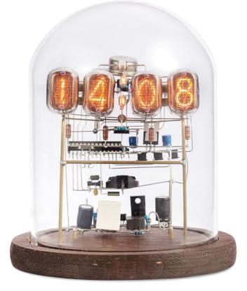 WIIYENA IN-12 Nixie Röhrenuhr mit RGB-Hintergrundbeleuchtung, hochgenaues digitales LED-Display, DIY-Kit oder montierte Version, Stromversorgung über USB mit Batterie-Backup