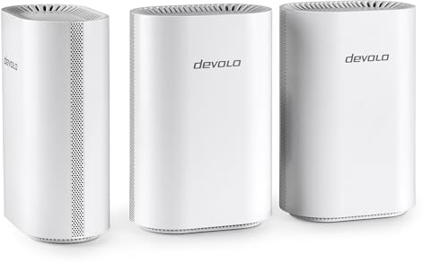 devolo WiFi 7 Mesh BE6500 3-Pack, Highspeed Mesh-WLAN-System, bis zu 6.500 Mbit/s, 2,5 Gbit/s-LAN-Anschluss, weiß