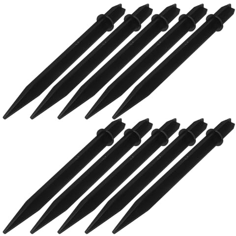 Homoyoyo Piquets de jardin solaires en plastique 10pcs pour éclairage de pelouse et allées installation facile pour lampes solaires extérieures