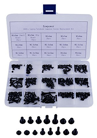 Eowpower 300Pcs Laptop Notebook Computer Screws Replacement Kit For HP IBM Dell Sony Acer Asus Lenovo Toshiba Gateway Samsung