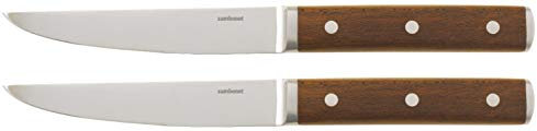 SAMBONET Set 2 Coltelli Bistecca Lama Liscia Sirloin Inox Legno 52578WA1